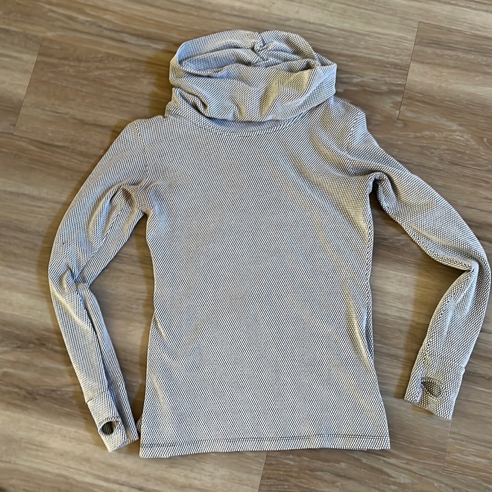 Albion Fit honeycomb cowl neck top